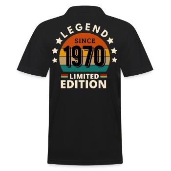 LÉGENDE 1970, MILLÉSIME 1970 - Polo Homme - noir - Dos - Kai (181cm)