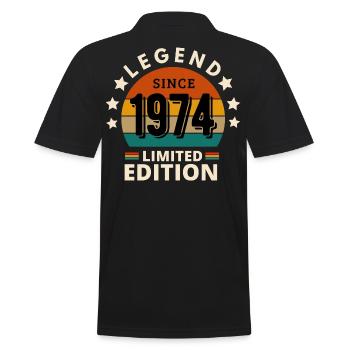 LÉGENDE 1974, MILLÉSIME 1974 - Polo Homme - noir - Dos - Kai (181cm)