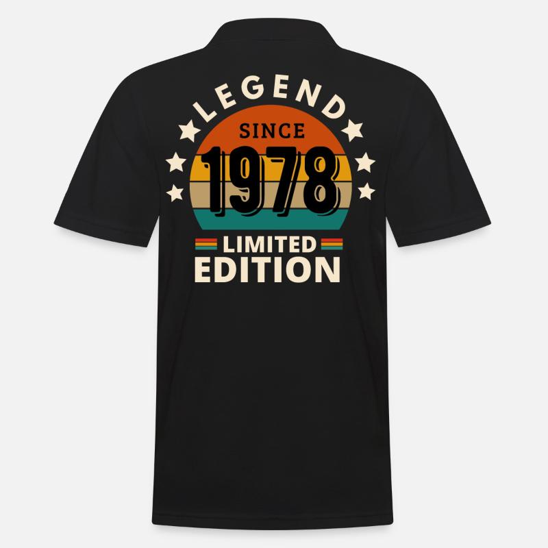 LÉGENDE 1978, MILLÉSIME 1978 - Polo Homme - noir