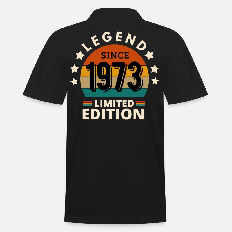 LÉGENDE 1973, MILLÉSIME 1973 - Polo Homme - noir
