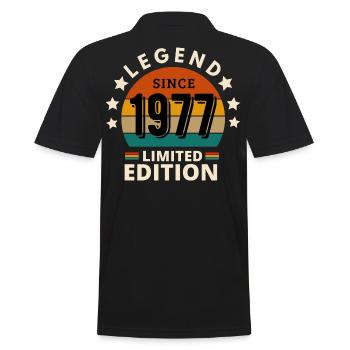 LÉGENDE 1977, MILLÉSIME 1977 - Polo Homme - noir - Dos - Kai (181cm)