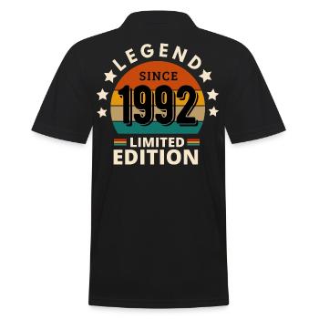 LÉGENDE 1992, MILLÉSIME 1992 - Polo Homme - noir - Dos - Kai (181cm)