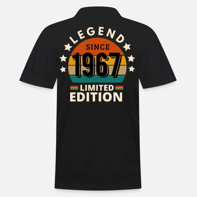 LÉGENDE 1967, MILLÉSIME 1967 - Polo Homme - noir