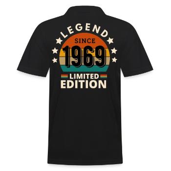 LÉGENDE 1969, MILLÉSIME 1969 - Polo Homme - noir - Dos - Kai (181cm)