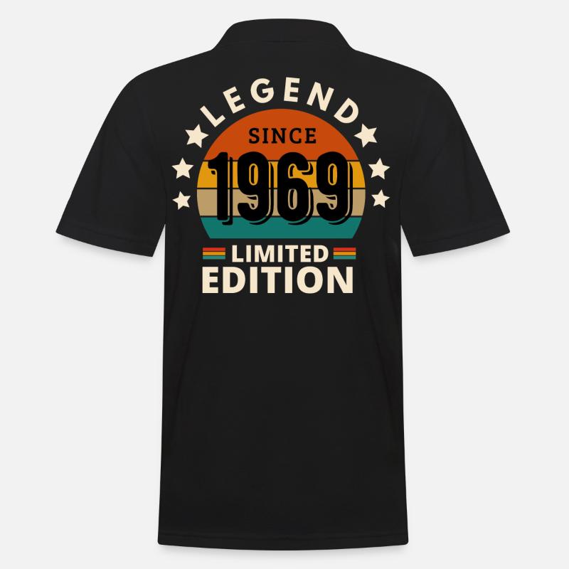 LÉGENDE 1969, MILLÉSIME 1969 - Polo Homme - noir