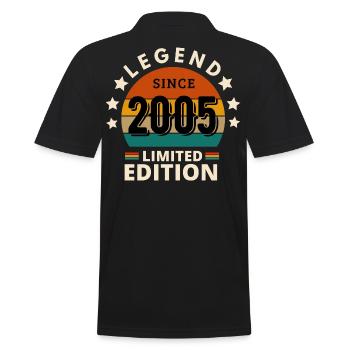 LEGENDE 2005, JAHRGANG 2005 - Männer Poloshirt - Schwarz - Hinten - Kai (181cm)