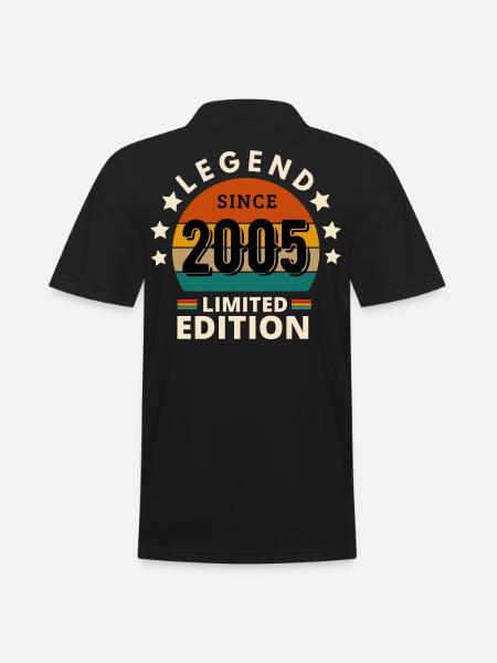 LÉGENDE 2005, MILLÉSIME 2005 - Polo Homme - noir