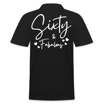 Sixty fabulous - Men's Polo Shirt - black - Back - Kai (181cm)