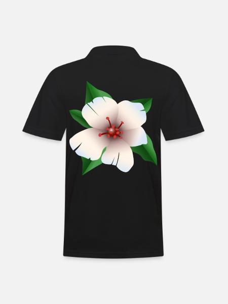 Hibiscus - Fleur d’hibiscus - Polo Homme - noir