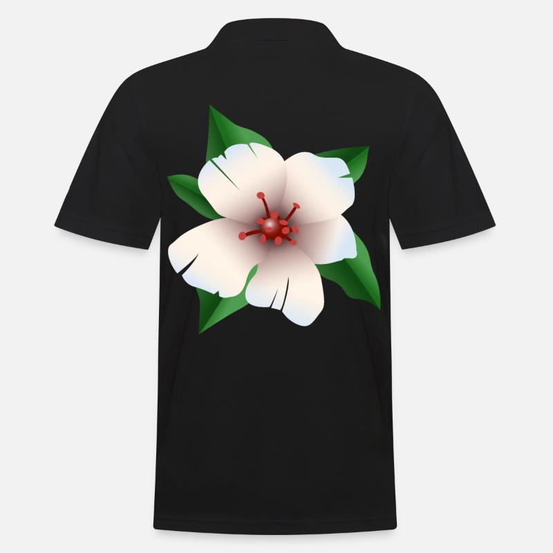 Hibiscus - Fleur d’hibiscus - Polo Homme - noir