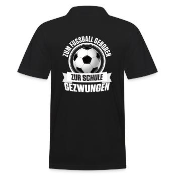 For football born white forced to school - Men's Polo Shirt - black - Back - Kai (181cm)