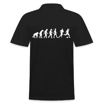 Evolution Fussball weiss Shirt - Männer Poloshirt - Schwarz - Hinten - Kai (181cm)