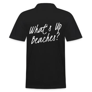Whats up beaches Captain Holt T-Shirt Brooklyn 99 - Männer Poloshirt - Schwarz - Hinten - Kai (181cm)