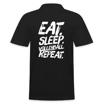 Mangez Sommeil Répétez Volleyball - Polo Homme - noir - Dos - Kai (181cm)