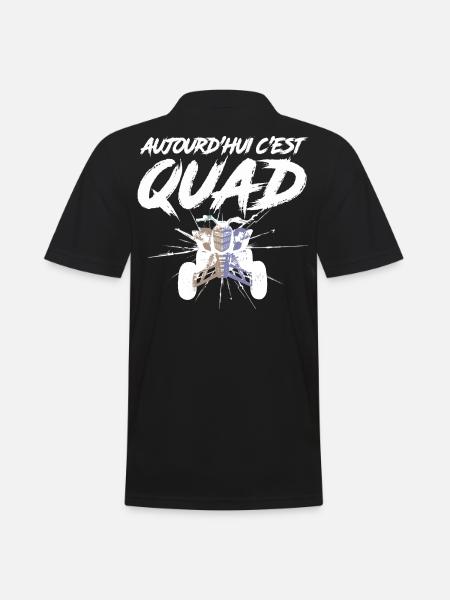 Aujourd'hui c'est quad - T-shirt & cadeau quad ATV - Polo Homme - noir