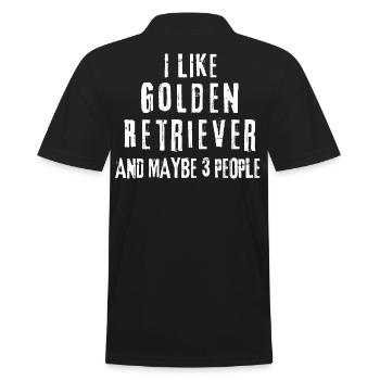 Golden retriever - Polo Homme - noir - Dos - Kai (181cm)