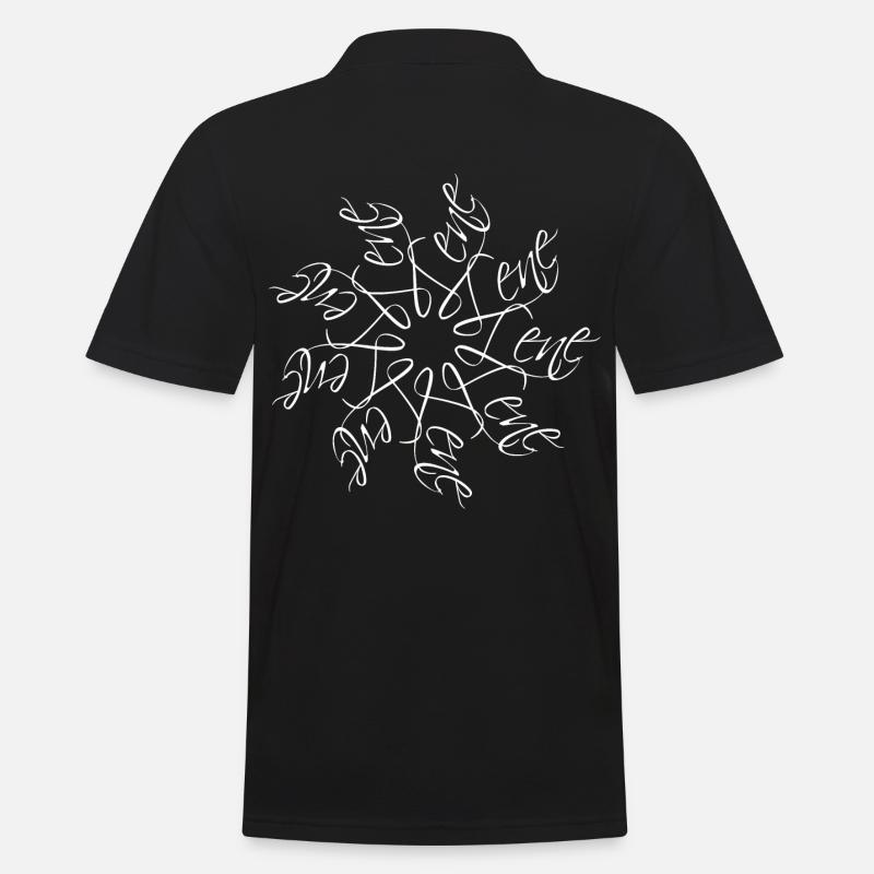 Lene Nom Nom Mandala - Polo Homme - noir