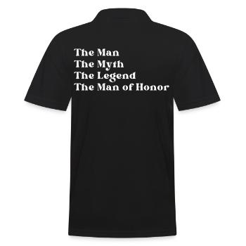 L’homme Le mythe La légende L’homme d’honneur - Polo Homme - noir - Dos - Kai (181cm)
