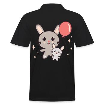 grand soeur lapin mignon - Polo Homme - noir - Dos - Kai (181cm)