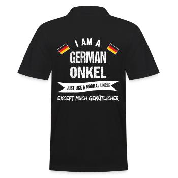 For the best German uncle - Men's Polo Shirt - black - Back - Kai (181cm)