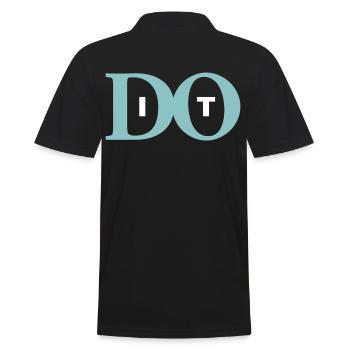 Do it - Men's Polo Shirt - black - Back - Kai (181cm)