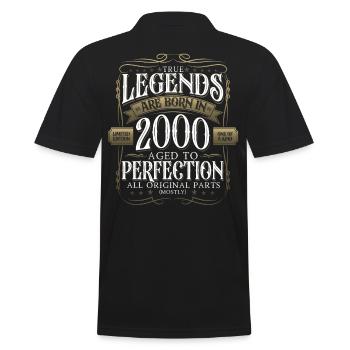 Legend 2000 22nd Birthday Gift Men Funny - Men's Polo Shirt - black - Back - Kai (181cm)