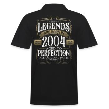 Legend 2004 18th Birthday Gift Men Funny - Men's Polo Shirt - black - Back - Kai (181cm)