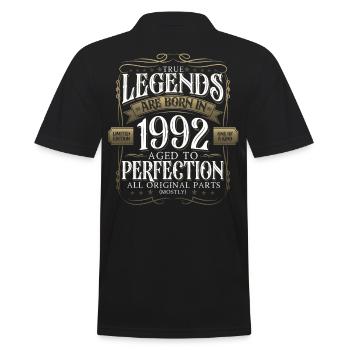 Légende 1992 30e anniversaire Cadeau Hommes Drôle - Polo Homme - noir - Dos - Kai (181cm)