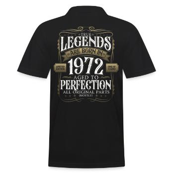 Légende 1972 50ème Anniversaire Cadeau Hommes Drôle - Polo Homme - noir - Dos - Kai (181cm)