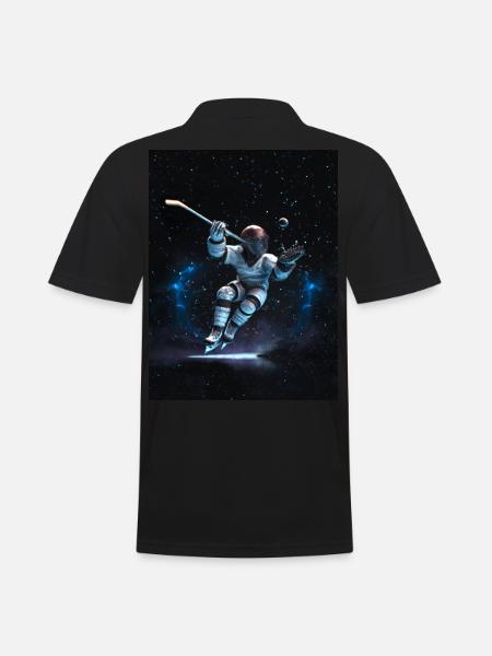 Ice Hockey Space Power - Men's Polo Shirt - black