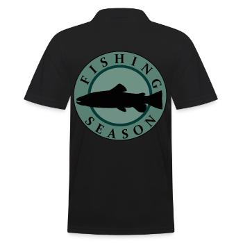 Fishing, Fishing Hook, Men, Funny, Fishing, Fish - Men's Polo Shirt - black - Back - Kai (181cm)