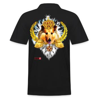 Sheltie King Queen Hund Lorbeerkranz Krone Orden - Männer Poloshirt - Schwarz - Hinten - Kai (181cm)