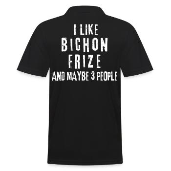 Bichon Frize - Men's Polo Shirt - black - Back - Kai (181cm)