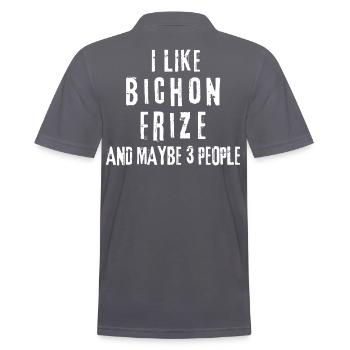 Bichon Frize - Polo Homme - charbon - Dos - Nico (186cm)