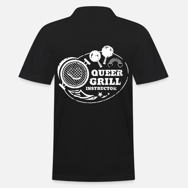 Queer Grill Instructor Shirt - Männer Poloshirt - Schwarz