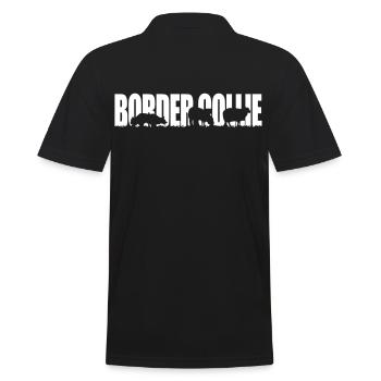 BORDER COLLIE WORKING DOG Wilsigns Dog Dog - Men's Polo Shirt - black - Back - Kai (181cm)