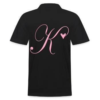 Monogram K Heart Vine - Men's Polo Shirt - black - Back - Kai (181cm)