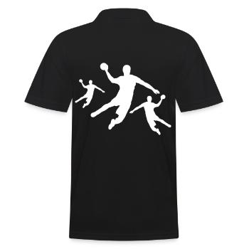 Handball Player Team - Men's Polo Shirt - black - Back - Kai (181cm)
