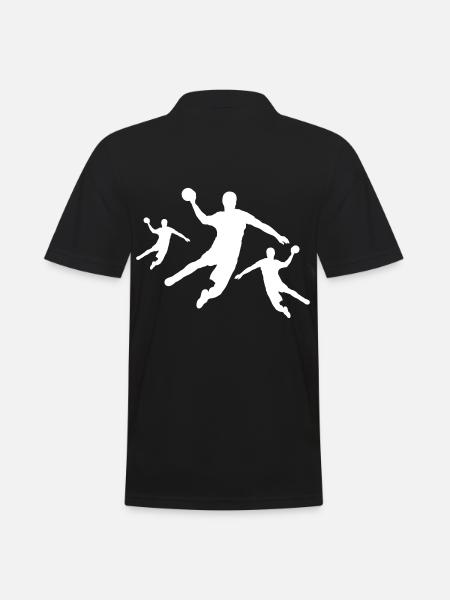 Handball Player Team - Men's Polo Shirt - black