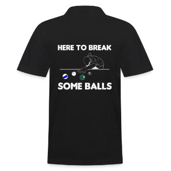 Pool players, billiards players - Men's Polo Shirt - black - Back - Kai (181cm)