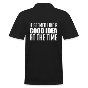 Design Humour Anglais pour Toutes les Occasions - Polo Homme - noir - Dos - Kai (181cm)
