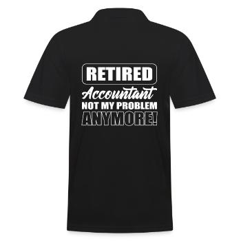 Retired Accountant Not My Problem Anymore Auditor - Männer Poloshirt - Schwarz - Hinten - Kai (181cm)