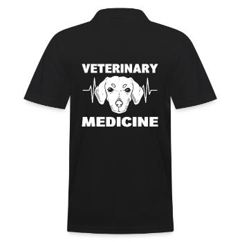 Veterinary Medicine Tierspezialist - Männer Poloshirt - Schwarz - Hinten - Kai (181cm)