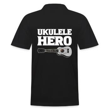 Lustiger Ukelele -Liebhaber Ukelele -Spieler - Männer Poloshirt - Schwarz - Hinten - Kai (181cm)