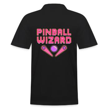 Pinball Wizard Flipper-Spieler - Männer Poloshirt - Schwarz - Hinten - Kai (181cm)