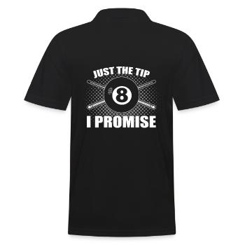 Just The Tip I Promise Snooker -Spieler - Männer Poloshirt - Schwarz - Hinten - Kai (181cm)