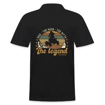 quad dad man myth legend cadeau homme quad moto - Polo Homme - noir - Dos - Kai (181cm)
