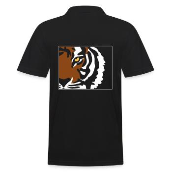 Tigers Auge Exotisches Tier Tierarzt - Männer Poloshirt - Schwarz - Hinten - Kai (181cm)
