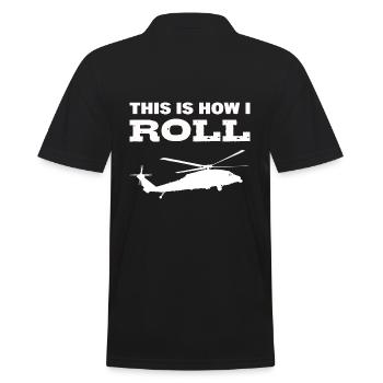 Voici comment je roule pilote d’hélicoptère - Polo Homme - noir - Dos - Kai (181cm)