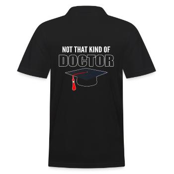 Not That Kind Of Doctor Promotion Doktor - Männer Poloshirt - Schwarz - Hinten - Kai (181cm)